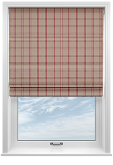 Applecross, Cranberry - Roman Blind